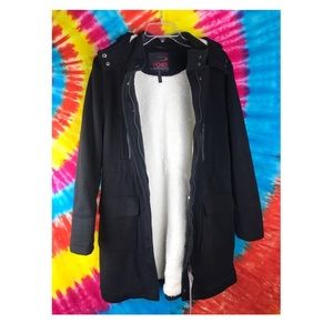 Yoki Sherpa lined Black coat